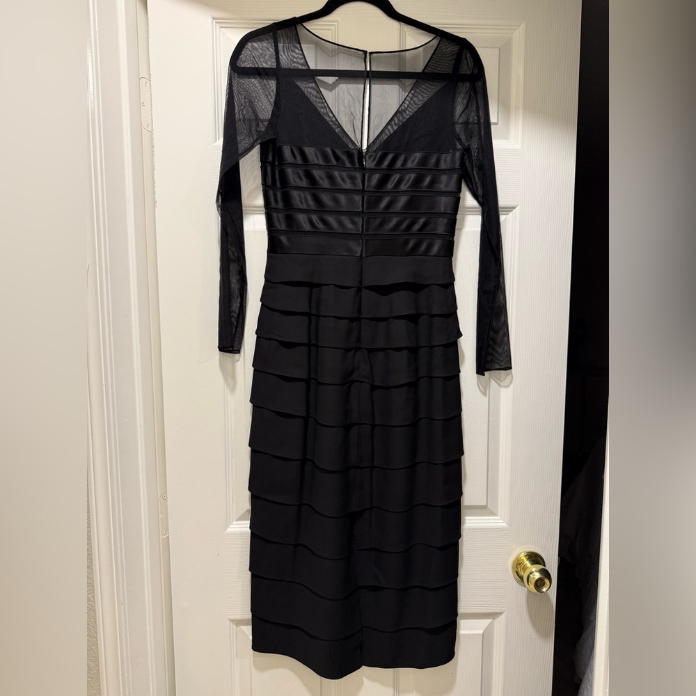 Chetta B Black Layered Long Sleeve Dress